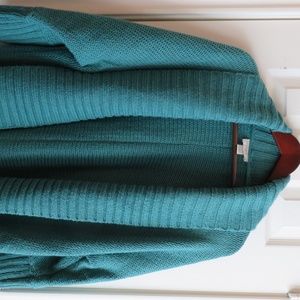 Loft Outlet AQUA open cardigan LARGE